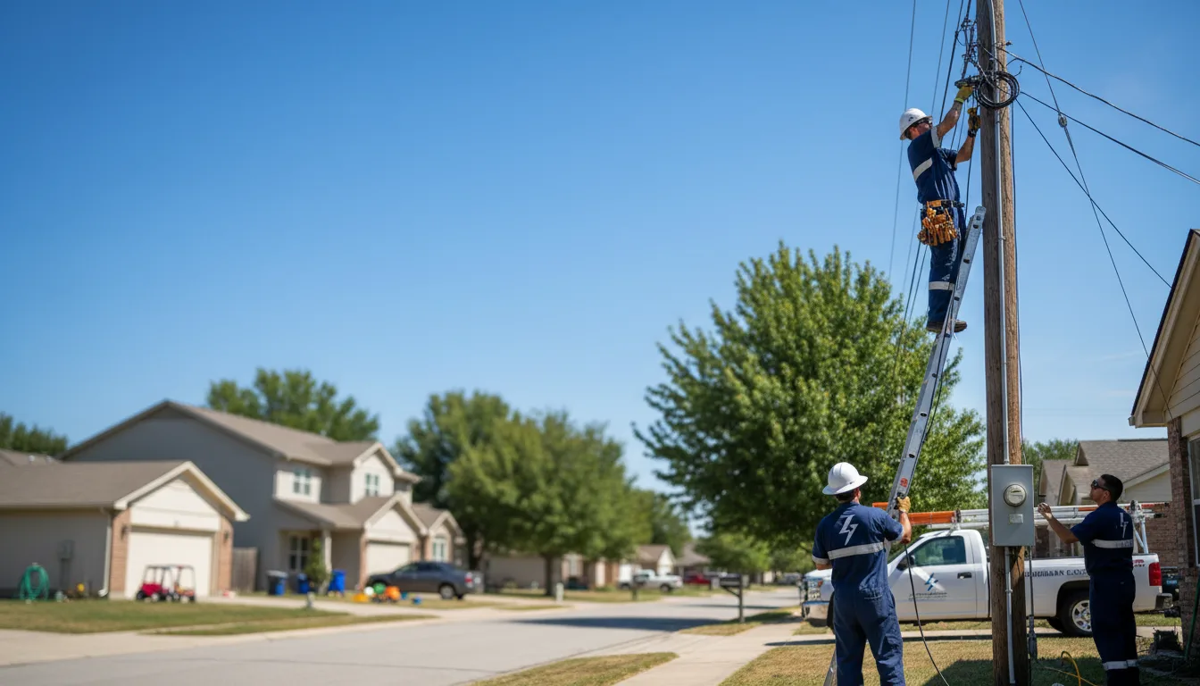 Residential electrician providing installation services in Lone Star, TX